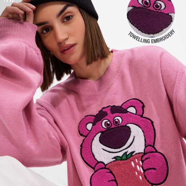 Teddy Embroidered Oversized Sweater